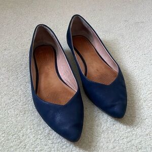 Corso como Jullia navy leather ballet flats 8.5 pointy toe